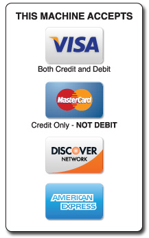 Accepted card payment methods Identity Label Decals