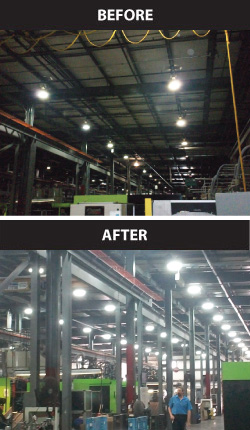 Magnetic Induction Lighting Replacing High-Pressure Sodium in Warehouse